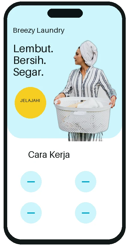 Ilustrasi tampilan situs di ponsel, bukan aplikasi unduhan